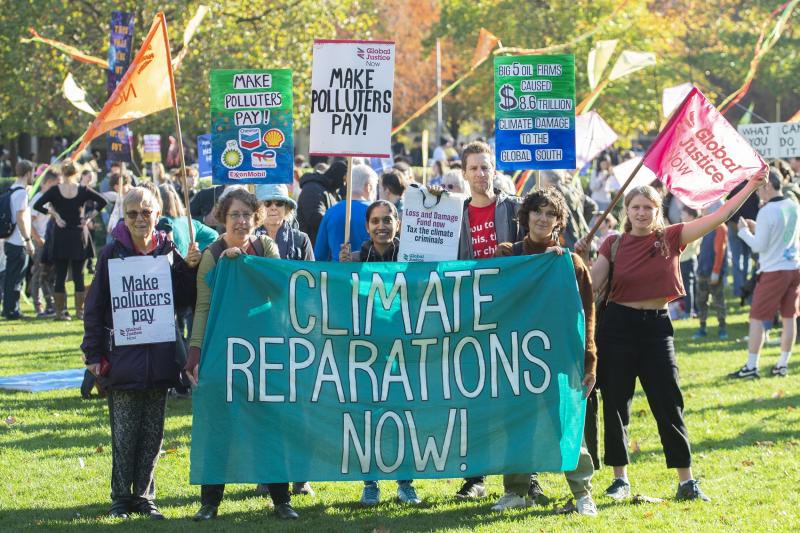 Climate reparations demonstration