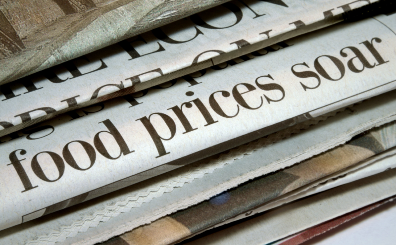 Food prices soar newspaper headline