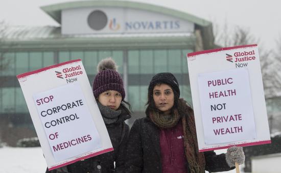 Novartis solidarity protest